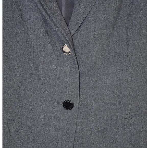 Calvin Klein Stretch Blazer Two Button Career Basic Shoulder Padding Size 12 - Picture 2 of 7